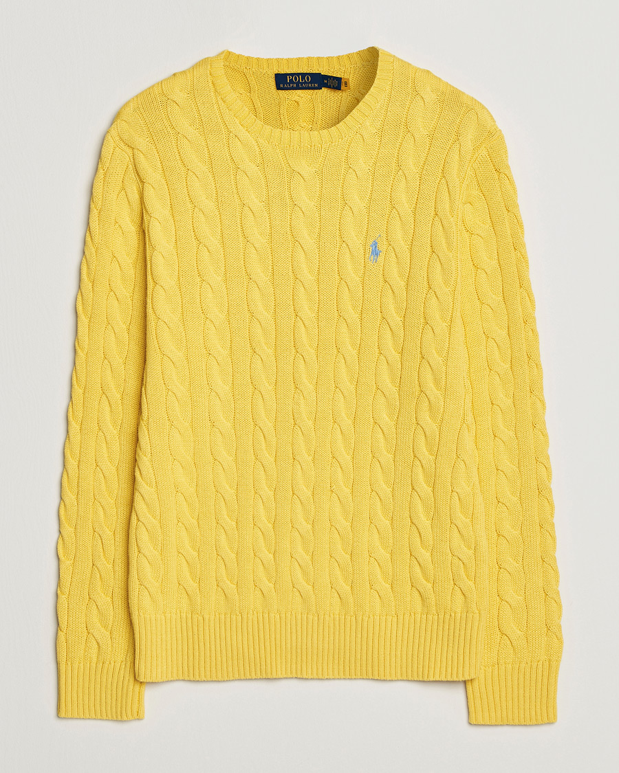 Mies | Puserot | Polo Ralph Lauren | Cotton Cable Pullover Sunfish Yellow