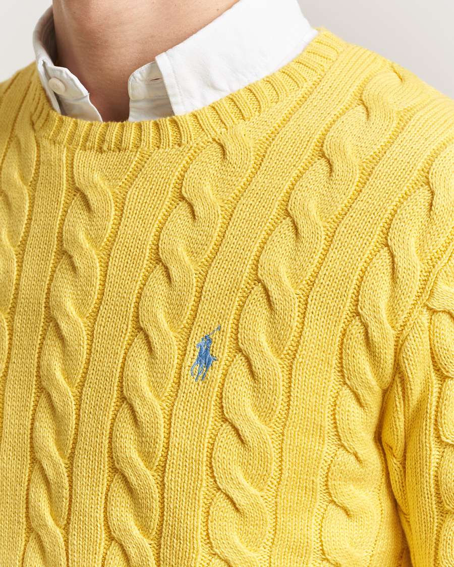 Mies | Puserot | Polo Ralph Lauren | Cotton Cable Pullover Sunfish Yellow