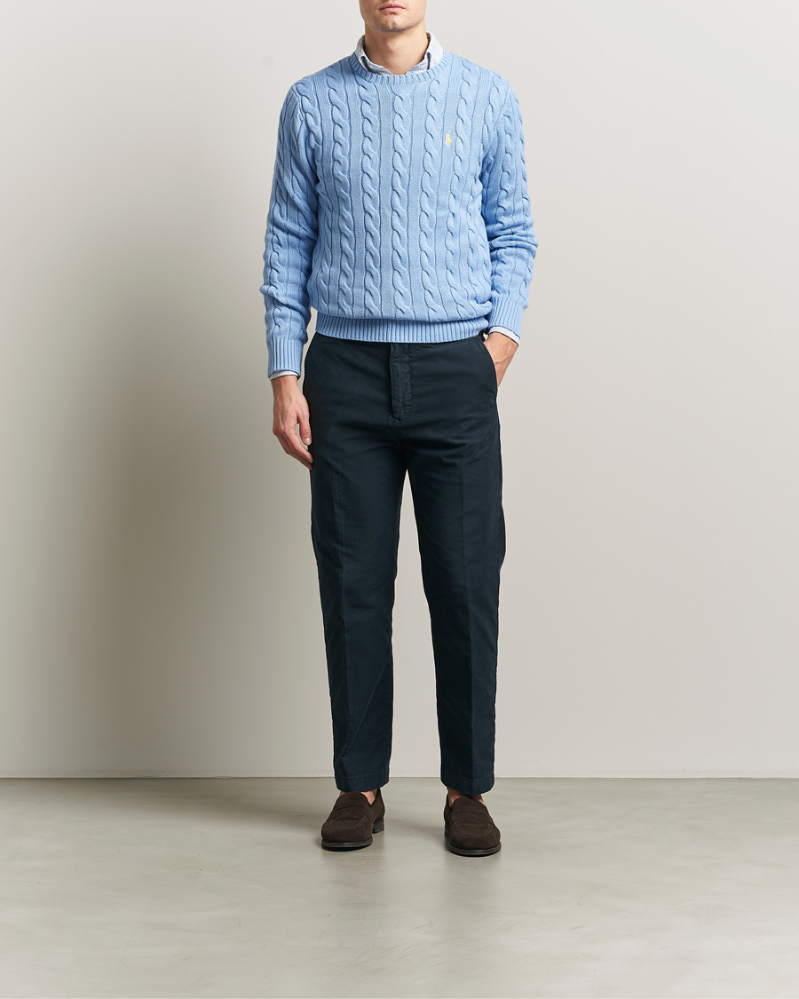 Mies | Puserot | Polo Ralph Lauren | Cotton Cable Pullover Austin Blue