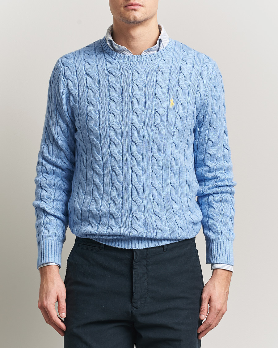 Mies | Puserot | Polo Ralph Lauren | Cotton Cable Pullover Austin Blue