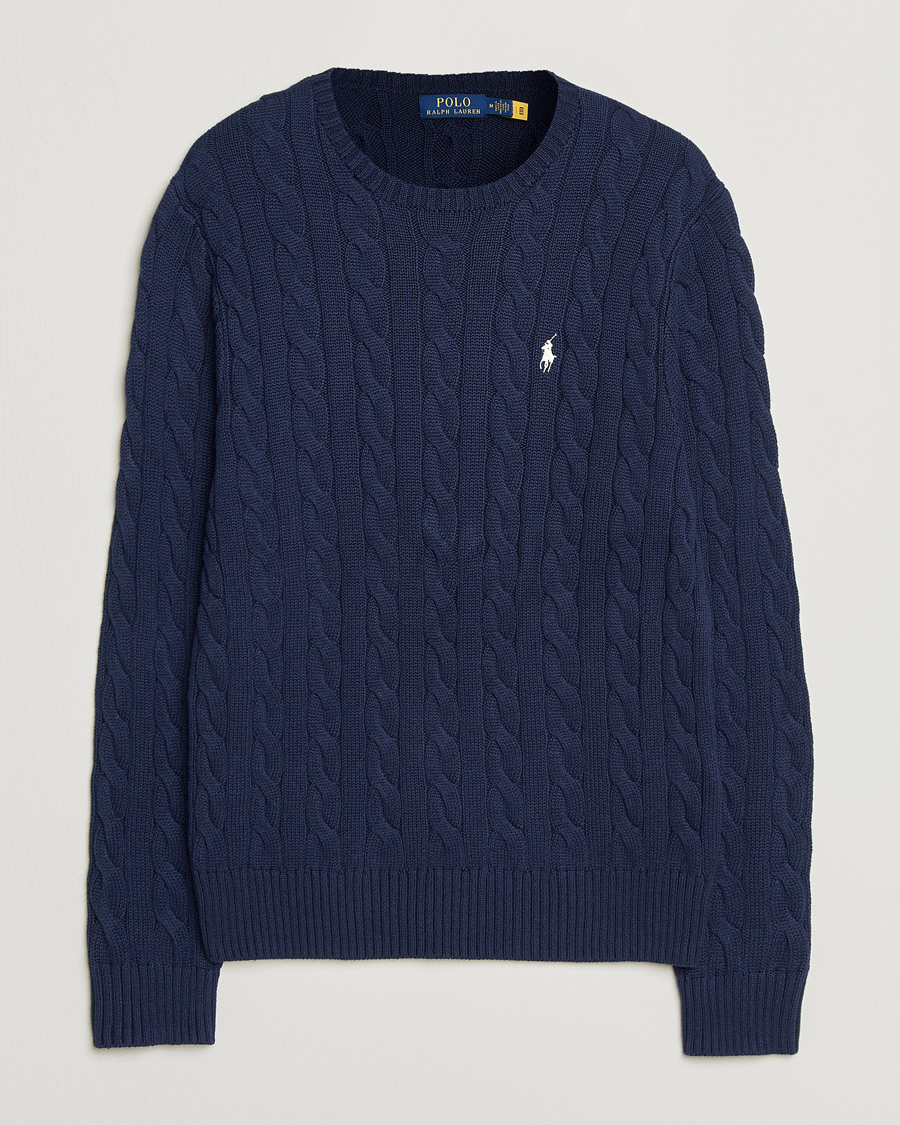 Mies | Puserot | Polo Ralph Lauren | Cotton Cable Pullover Bright Navy