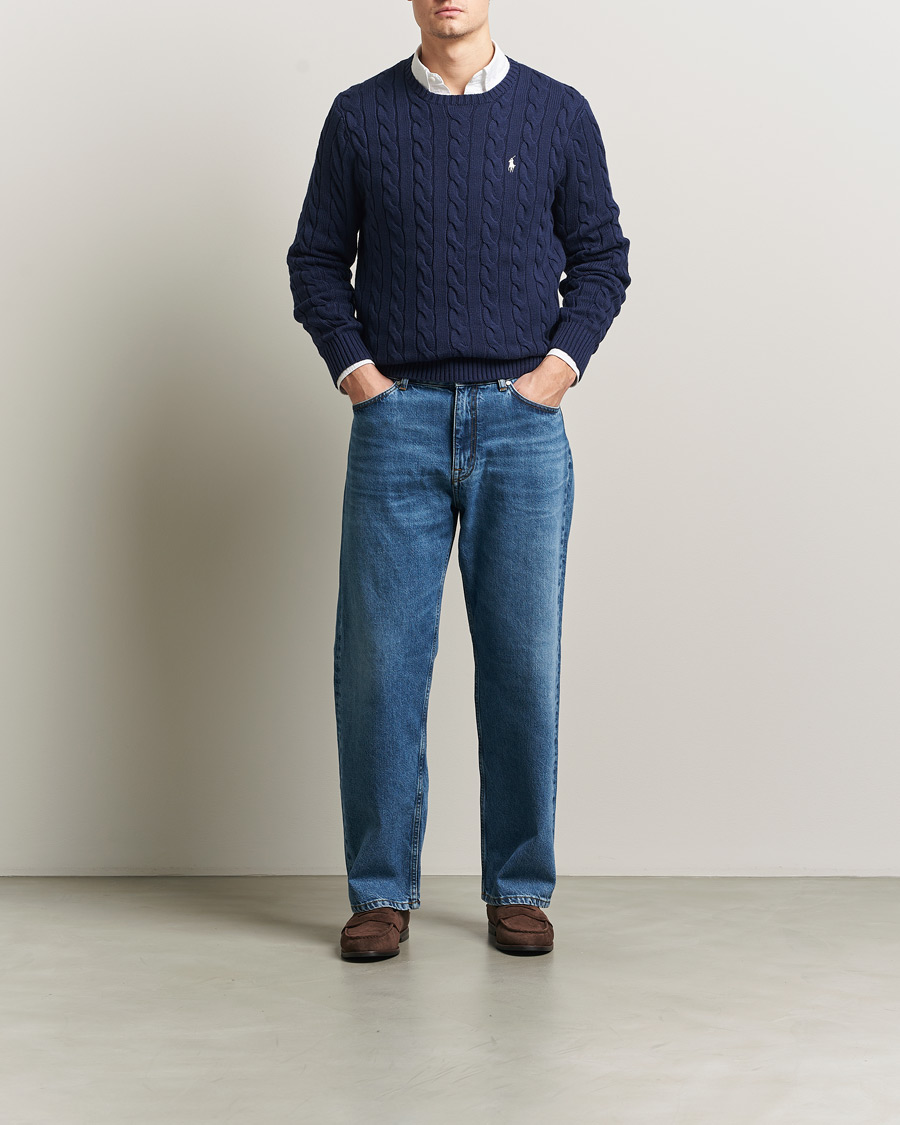 Mies | Puserot | Polo Ralph Lauren | Cotton Cable Pullover Bright Navy