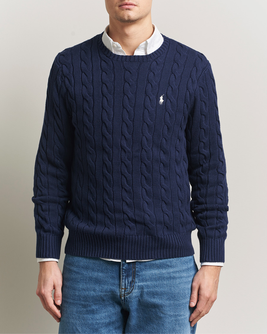 Mies | Puserot | Polo Ralph Lauren | Cotton Cable Pullover Bright Navy