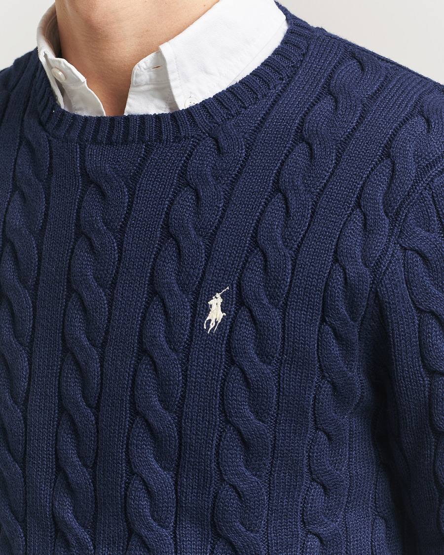 Mies | Puserot | Polo Ralph Lauren | Cotton Cable Pullover Bright Navy