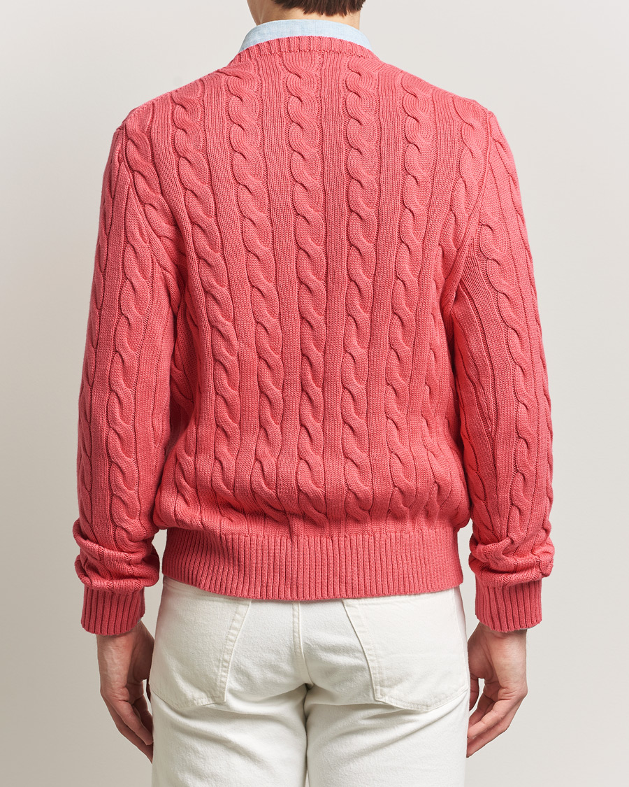 Mies | Puserot | Polo Ralph Lauren | Cotton Cable Pullover Pale Red