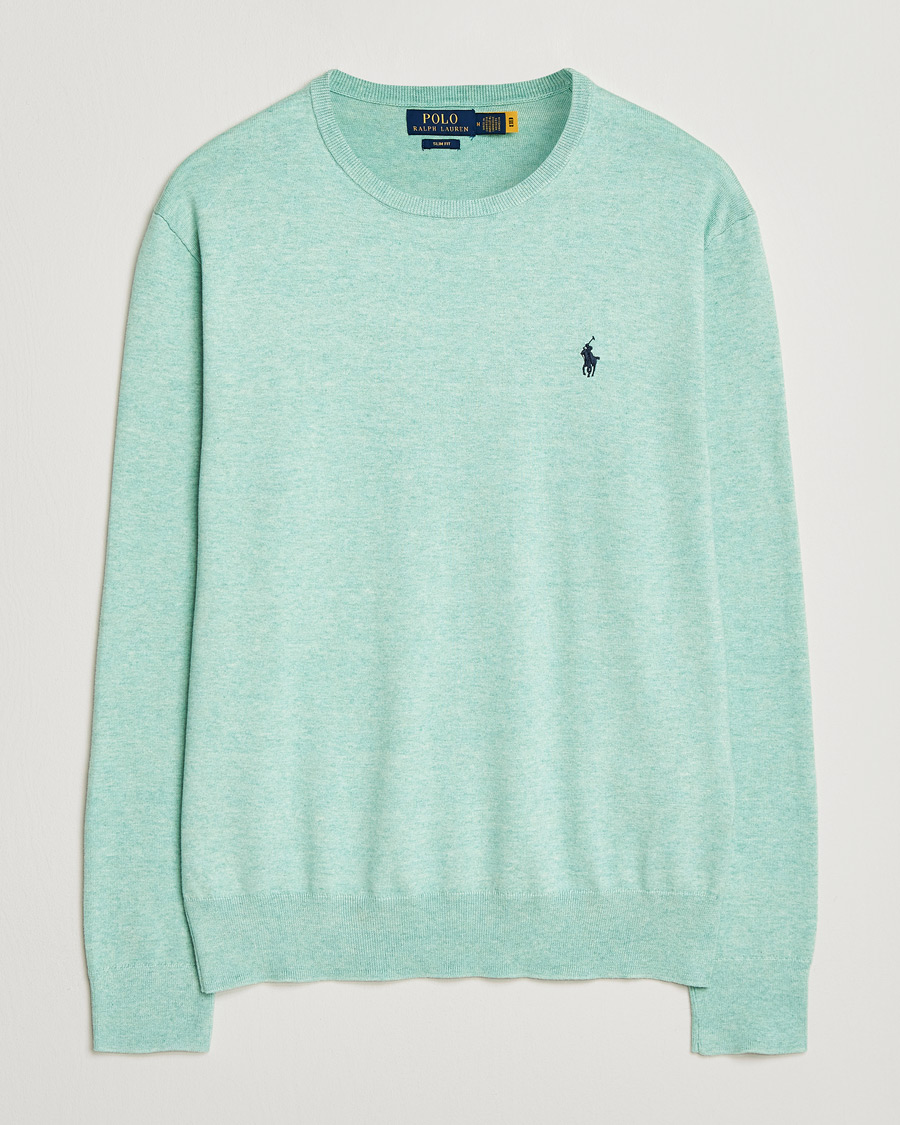 Mies | Puserot | Polo Ralph Lauren | Cotton Crew Neck Sweater Green Heather