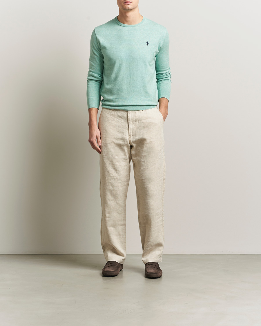 Mies | Puserot | Polo Ralph Lauren | Cotton Crew Neck Sweater Green Heather