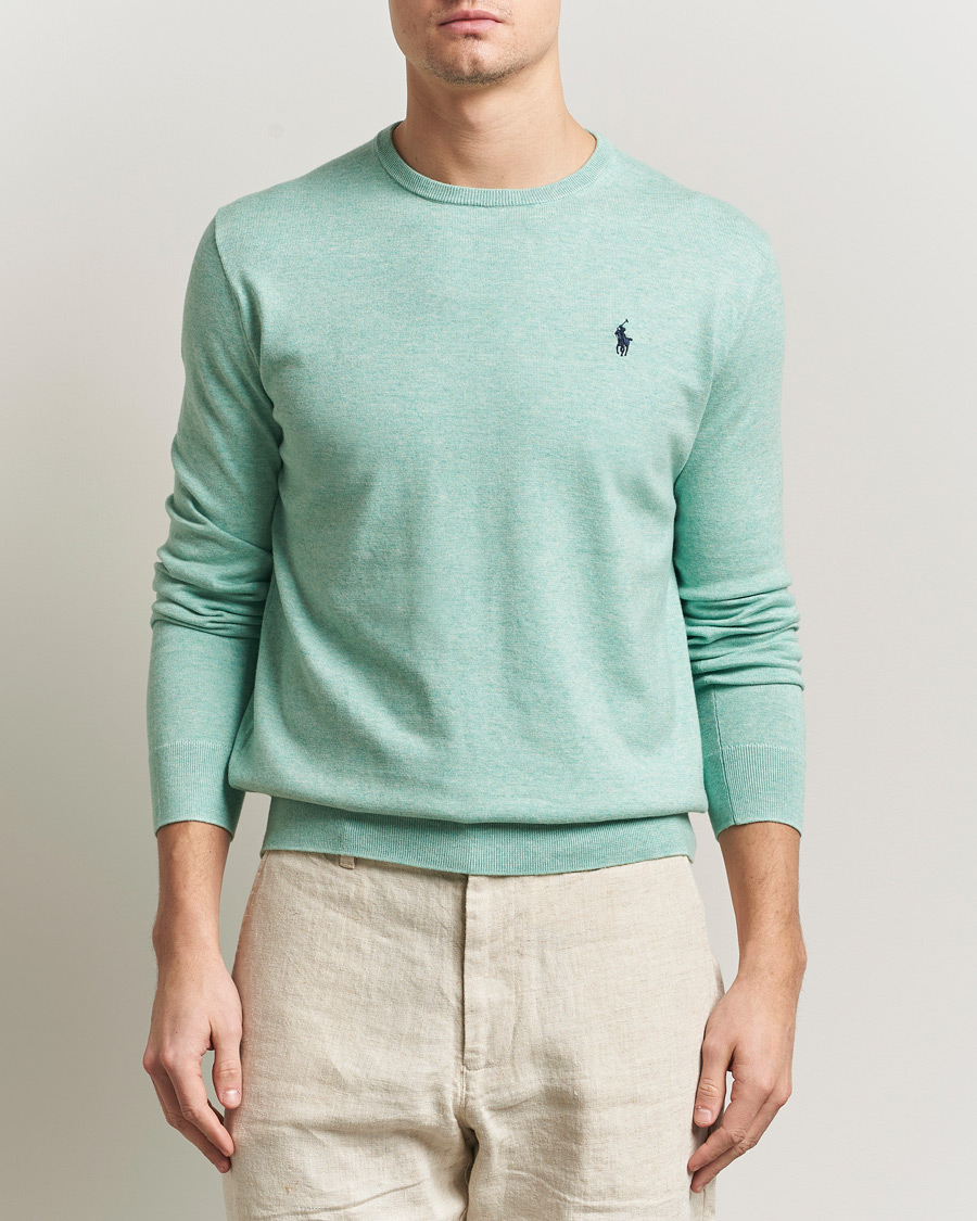 Mies | Puserot | Polo Ralph Lauren | Cotton Crew Neck Sweater Green Heather