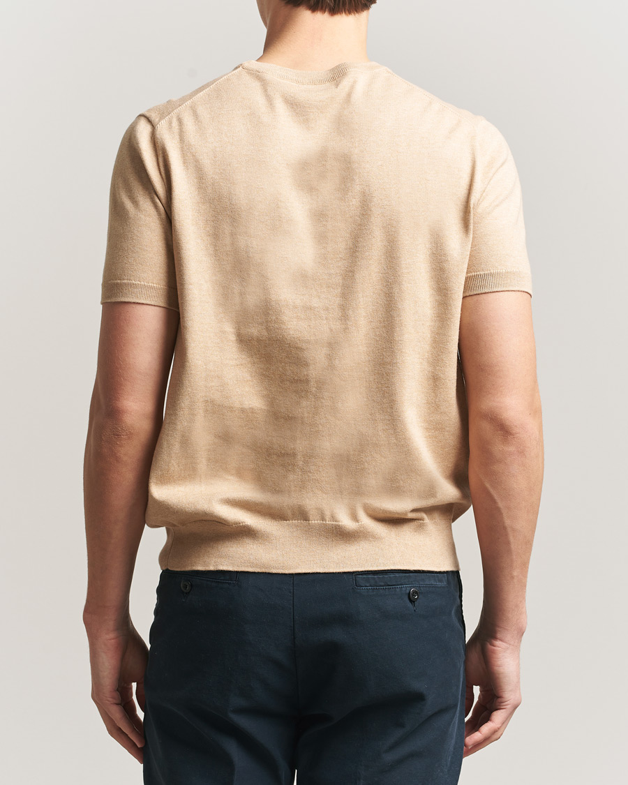 Mies | T-paidat | Polo Ralph Lauren | Knitted Short Sleeve T-Shirt Camel Melange