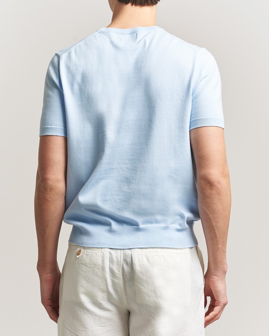 Mies | T-paidat | Polo Ralph Lauren | Knitted Short Sleeve T-Shirt Office Blue