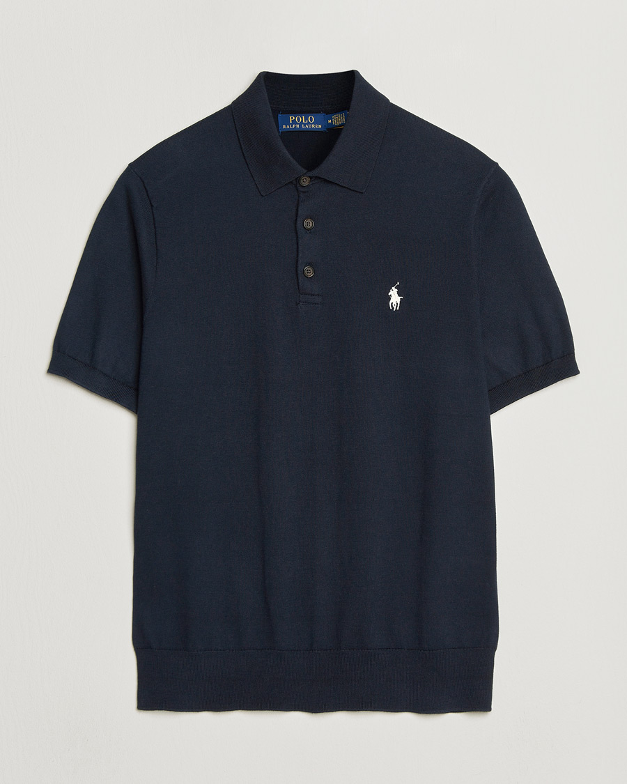 Mies | Pikeet | Polo Ralph Lauren | Knitted Short Sleeve Polo Hunter Navy