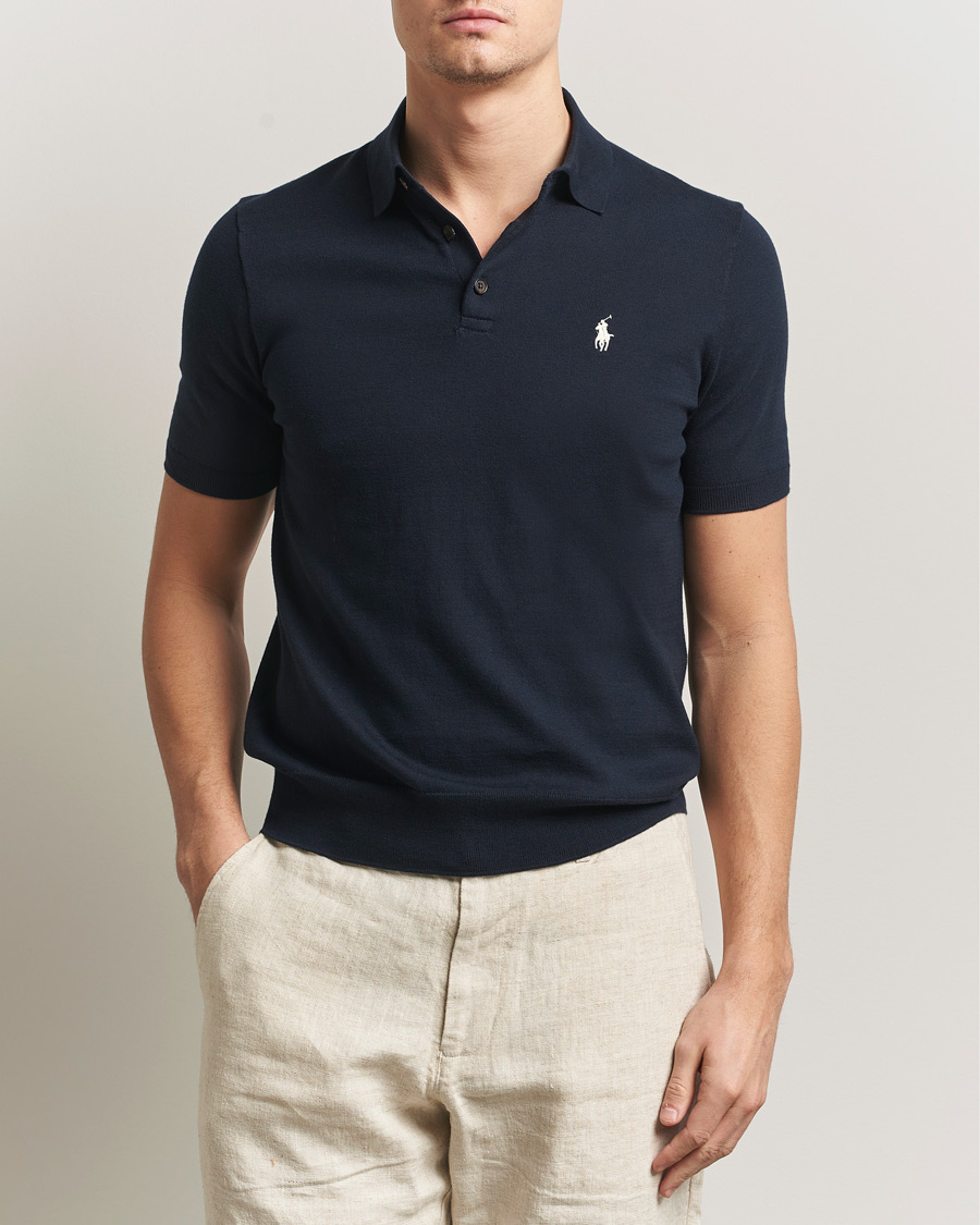 Mies | Pikeet | Polo Ralph Lauren | Knitted Short Sleeve Polo Hunter Navy