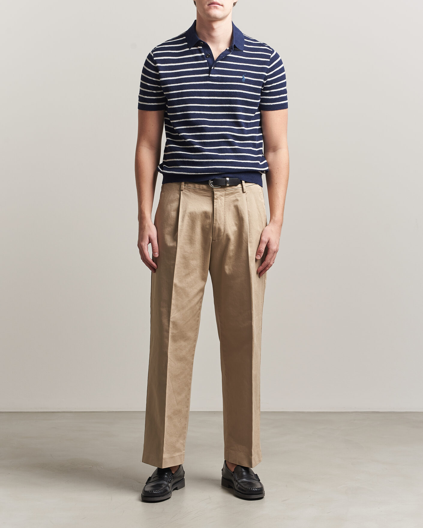 Mies | Pikeet | Polo Ralph Lauren | Cotton Blend Striped Polo Bright Navy Combo
