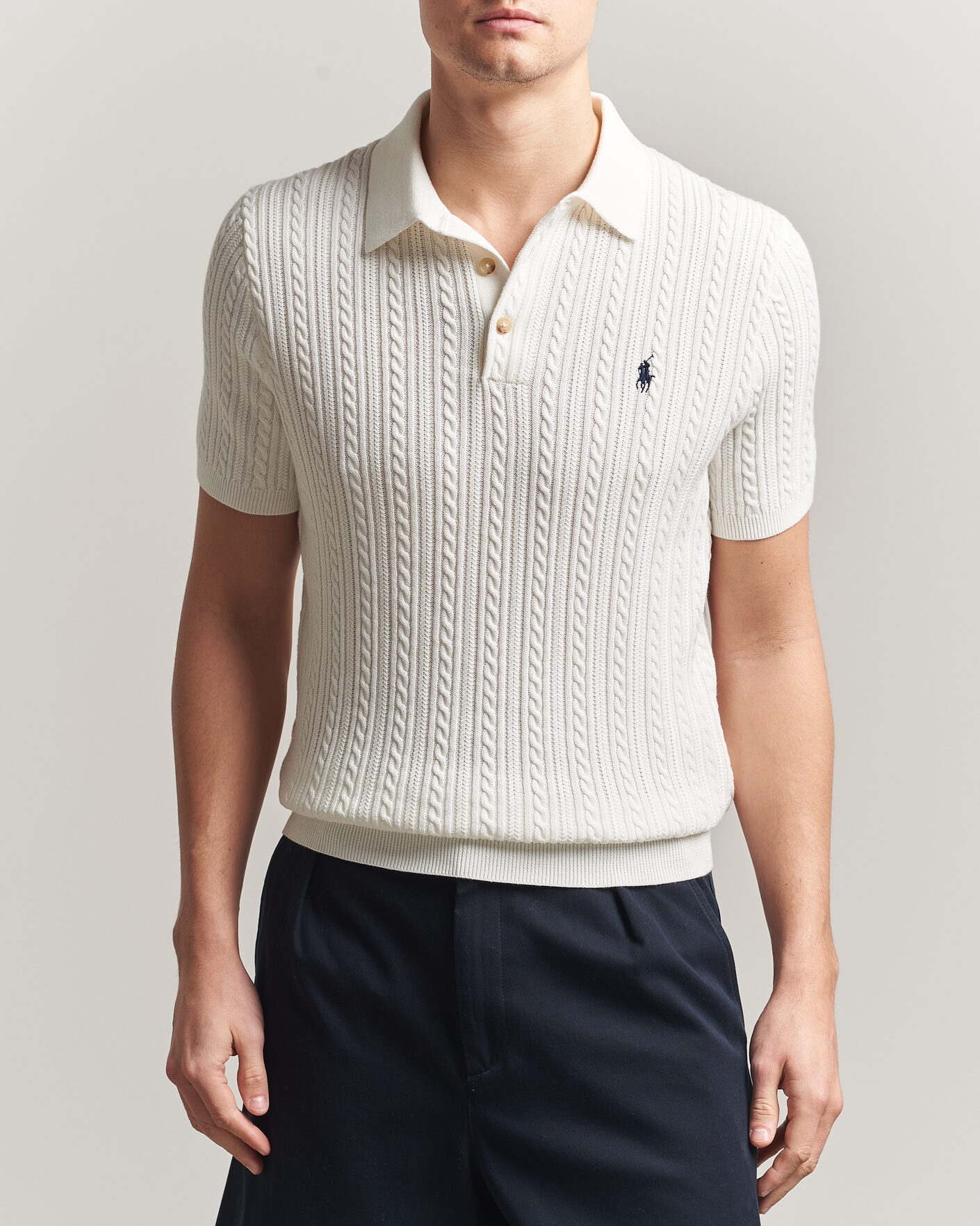 Mies | Pikeet | Polo Ralph Lauren | Cotton Polo Deckwash White/Navy