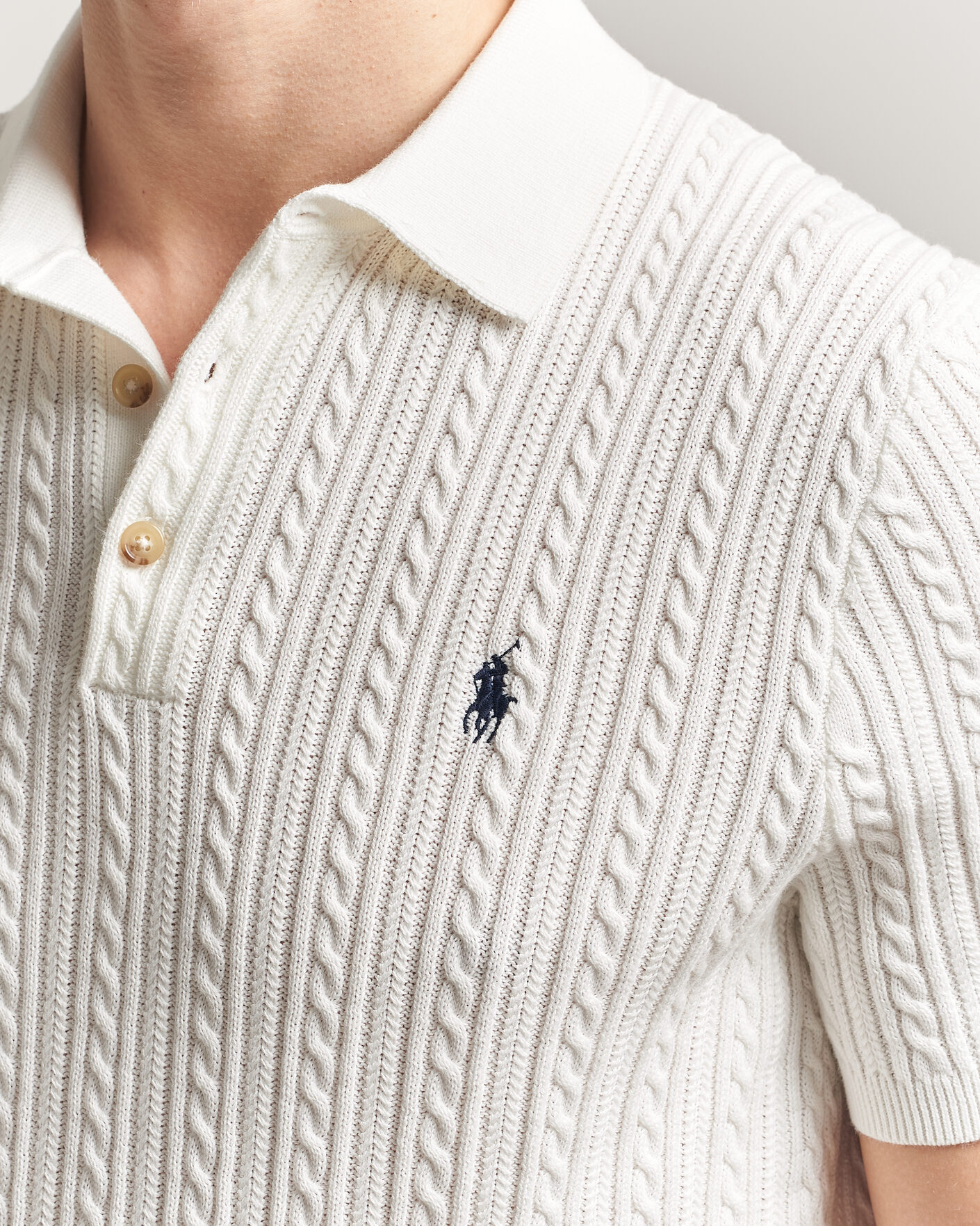 Mies | Pikeet | Polo Ralph Lauren | Cotton Polo Deckwash White/Navy