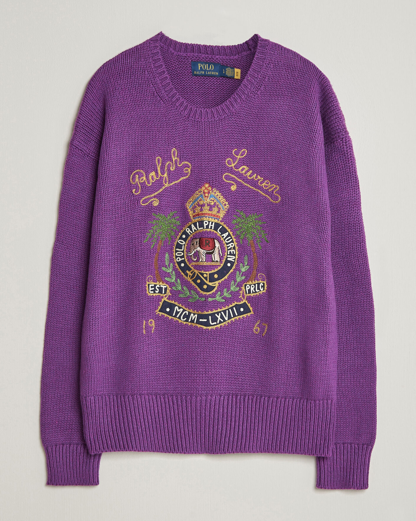 Mies | Puserot | Polo Ralph Lauren | Cotton Logo Sweater Purple Heahter