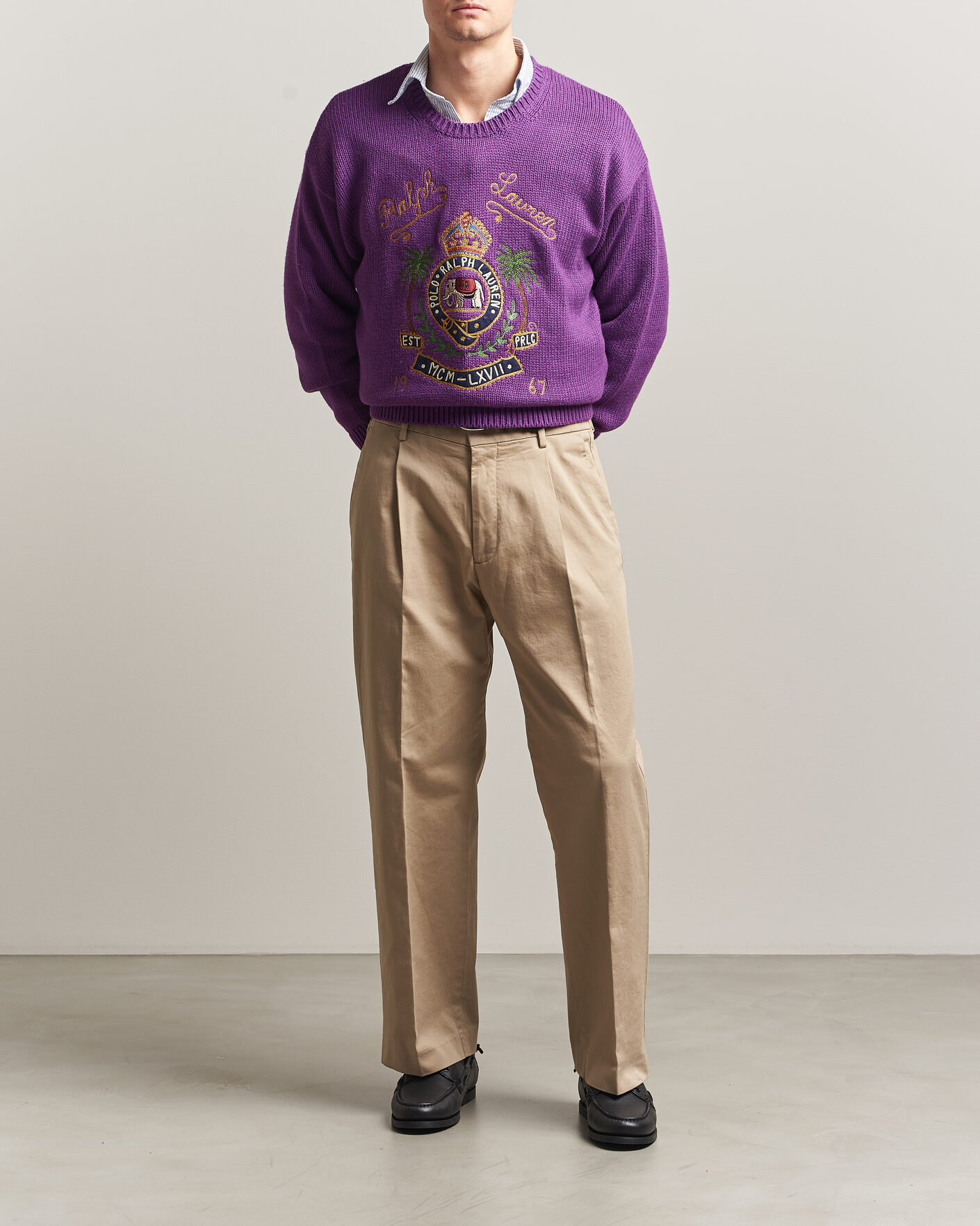 Mies | Puserot | Polo Ralph Lauren | Cotton Logo Sweater Purple Heahter