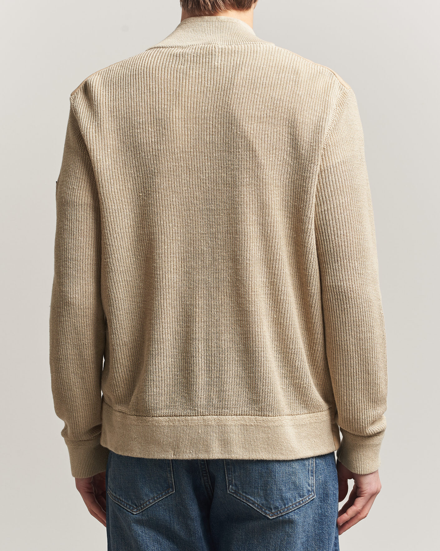 Mies | Takit | Polo Ralph Lauren | Linen Full Zip Sweater Coastal Beige
