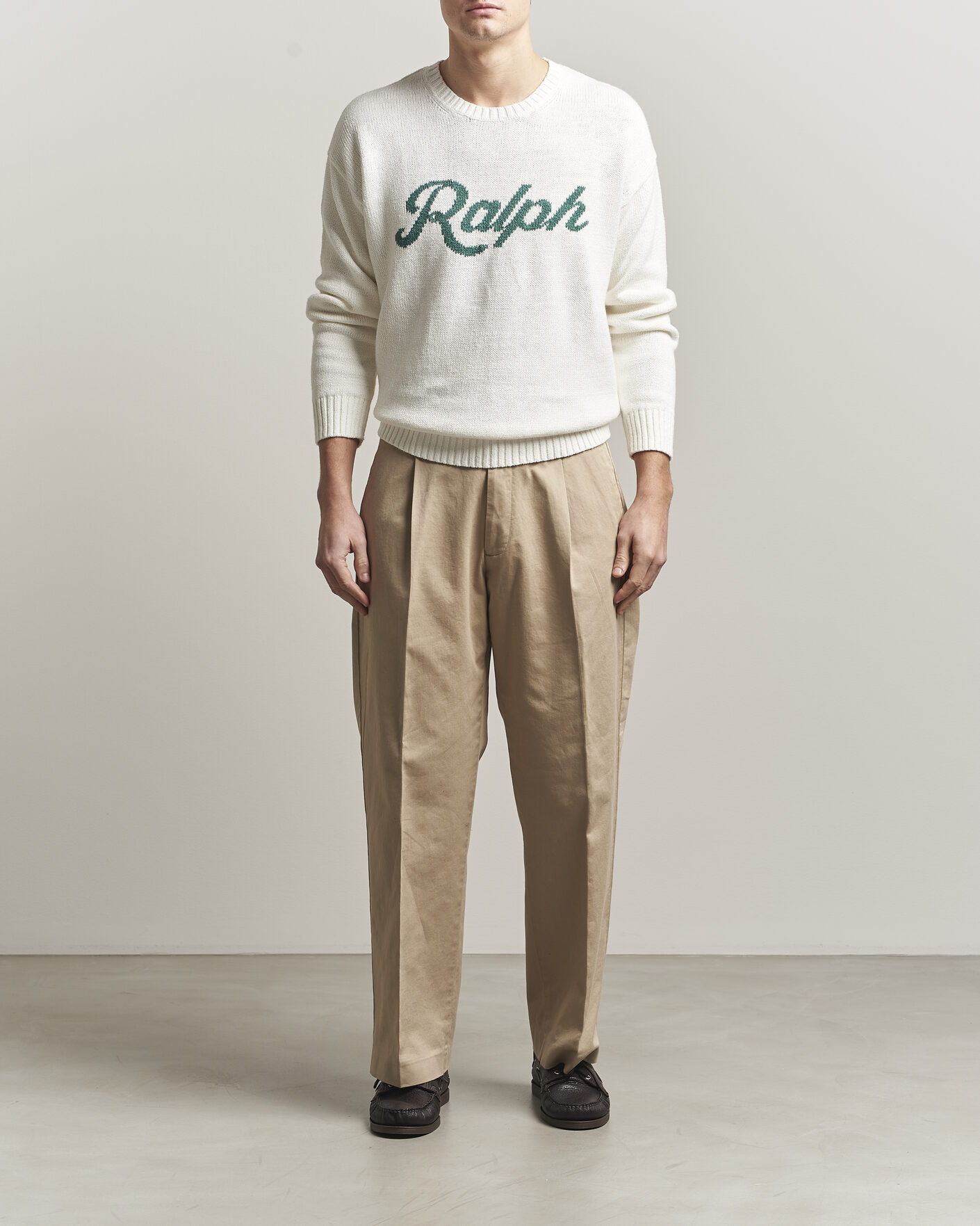 Mies | Puserot | Polo Ralph Lauren | Linen Blend Sweater Deckwash White