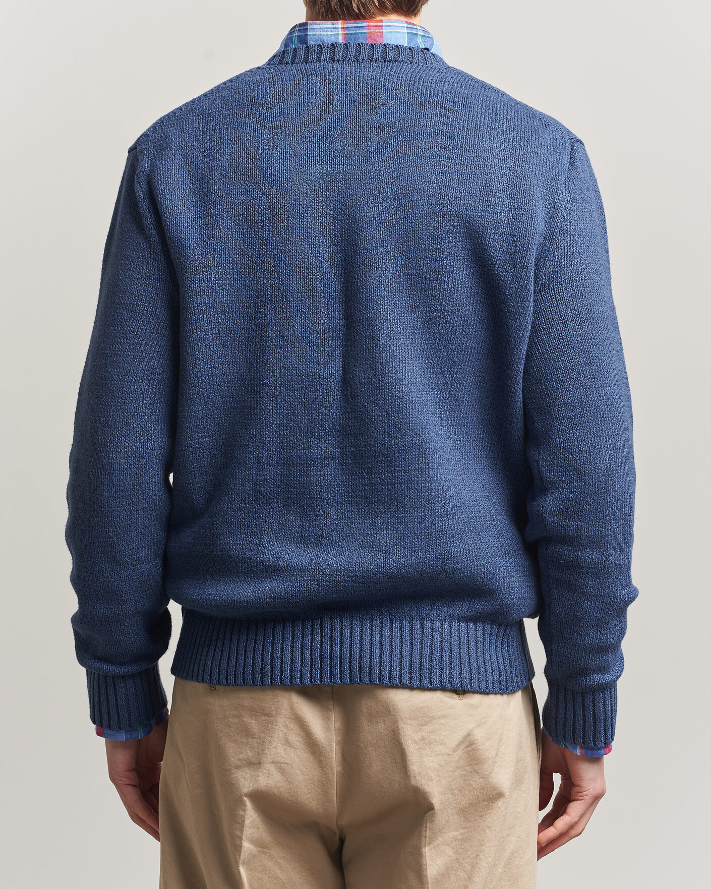 Mies | Puserot | Polo Ralph Lauren | Cotton Linen Bear Sweater Light Navy