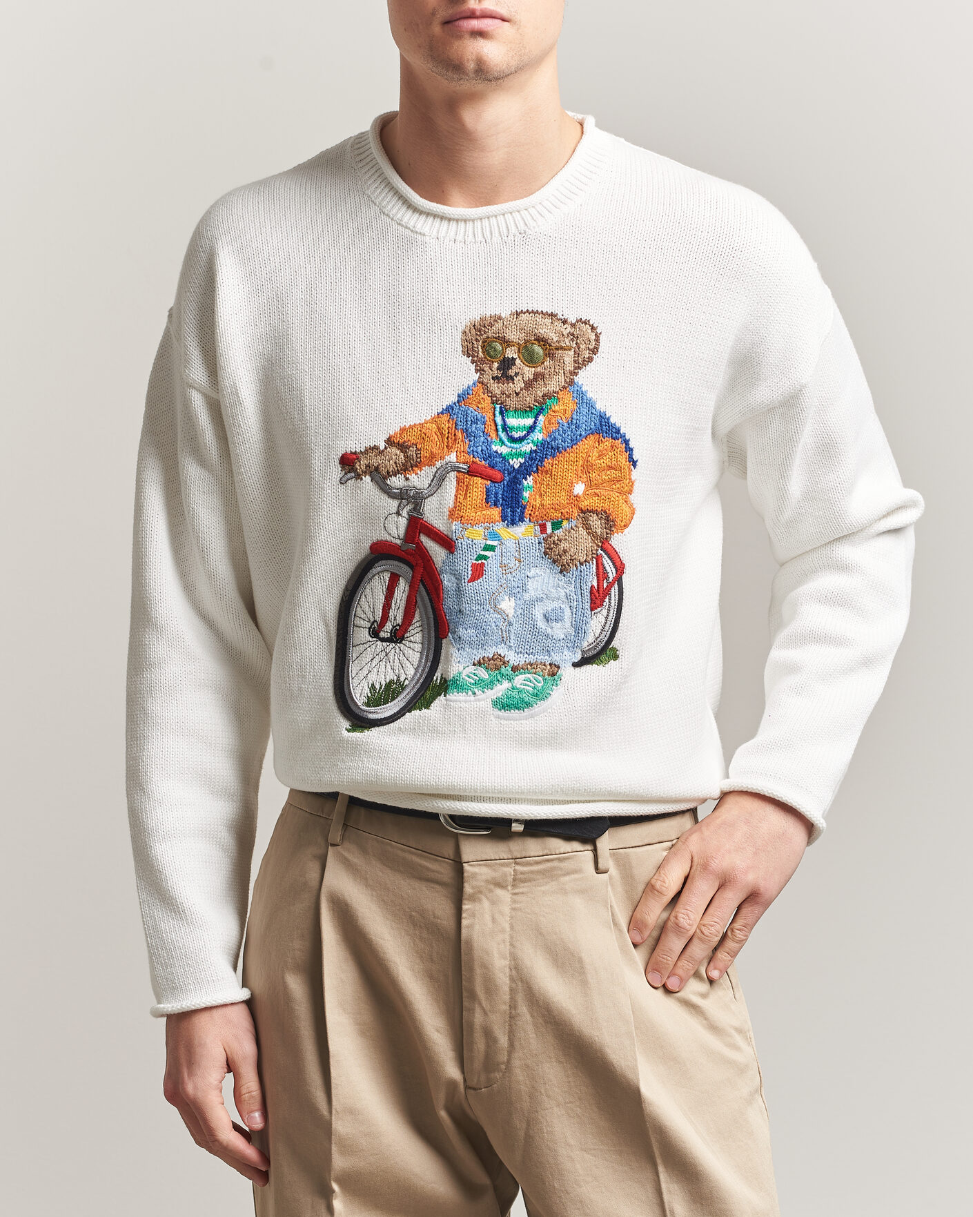 Mies | Puserot | Polo Ralph Lauren | Cotton Bear Sweater Deckwash White