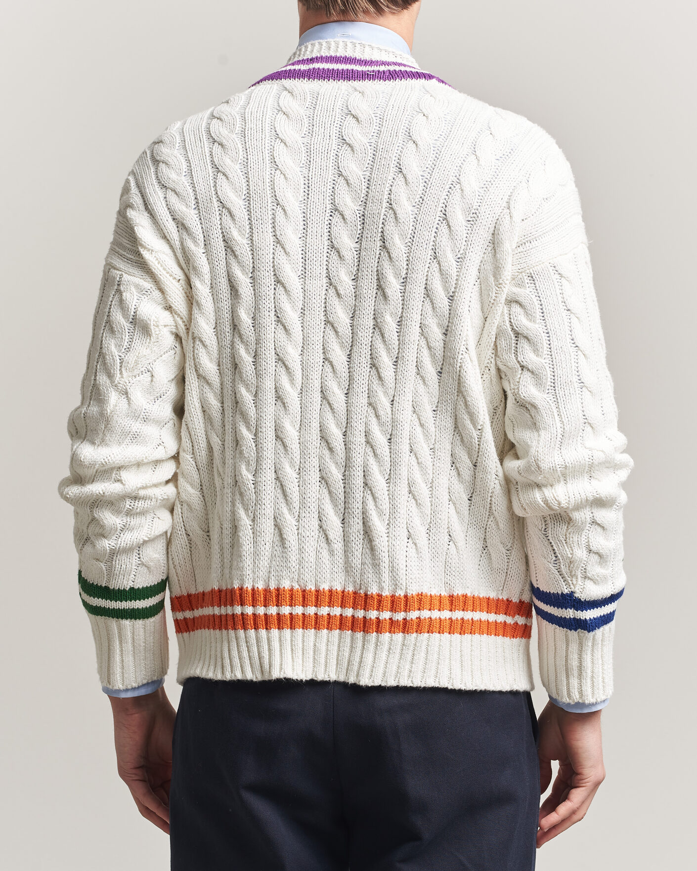 Mies | Puserot | Polo Ralph Lauren | Cotton Linen Blend Sweater Cream Combo