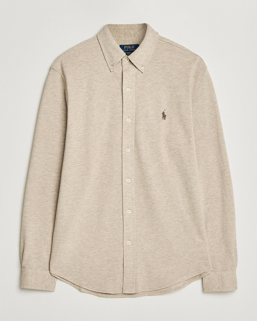 Mies | Kauluspaidat | Polo Ralph Lauren | Featherweight Mesh Shirt Tuscan Beige