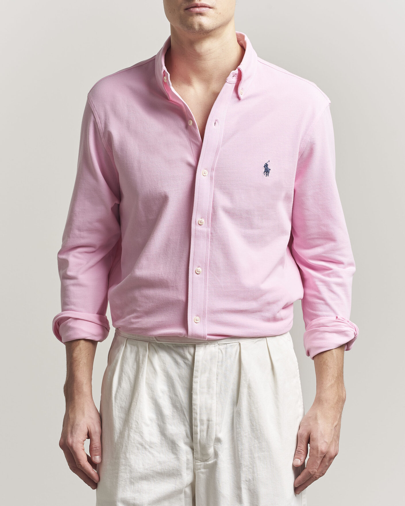 Mies | Kauluspaidat | Polo Ralph Lauren | Featherweight Mesh Shirt Carmel Pink