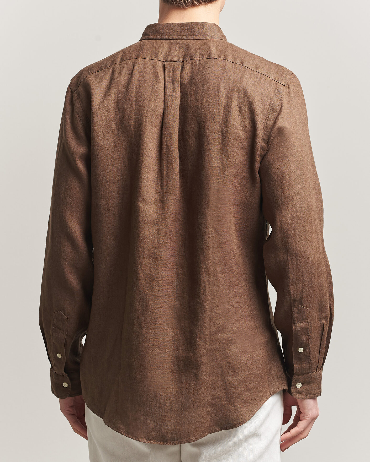 Mies | Kauluspaidat | Polo Ralph Lauren | Slim Fit Linen Shirt Chestnut