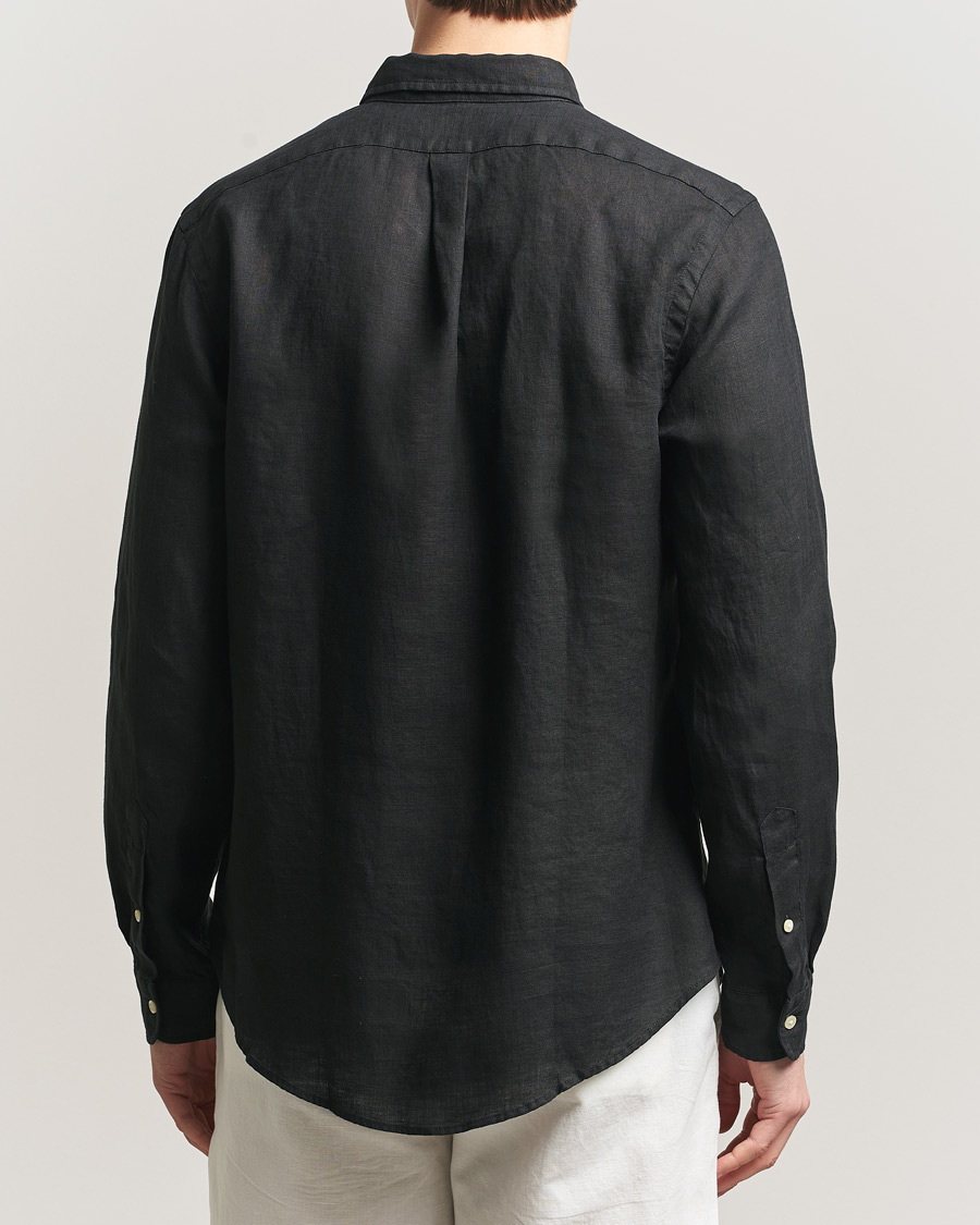 Mies | Kauluspaidat | Polo Ralph Lauren | Slim Fit Linen Shirt Polo Black
