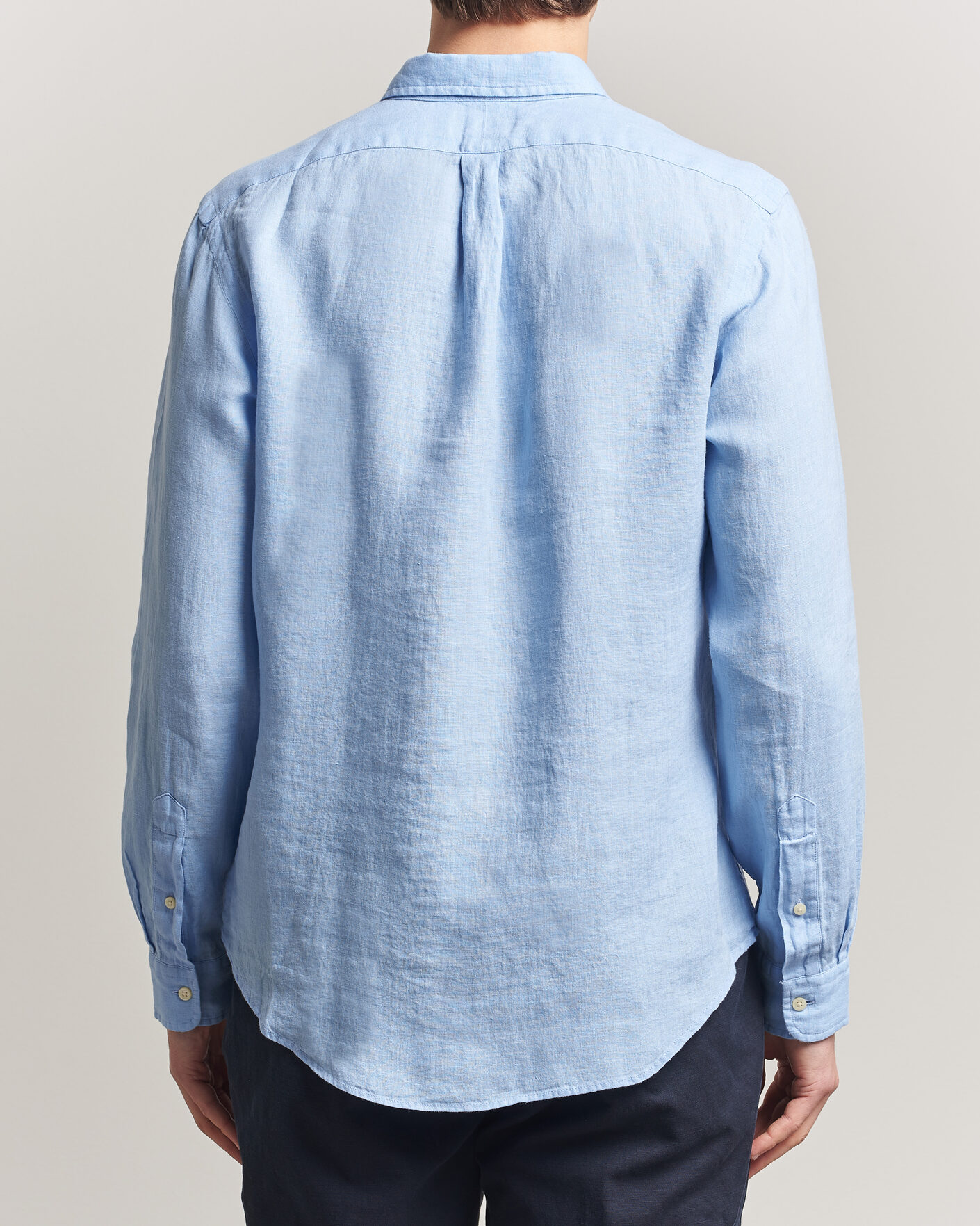 Mies | Kauluspaidat | Polo Ralph Lauren | Slim Fit Linen Shirt Austin Blue