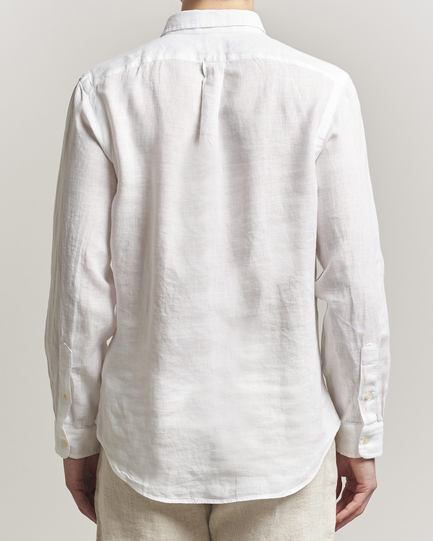 Mies | Kauluspaidat | Polo Ralph Lauren | Slim Fit Linen Shirt White