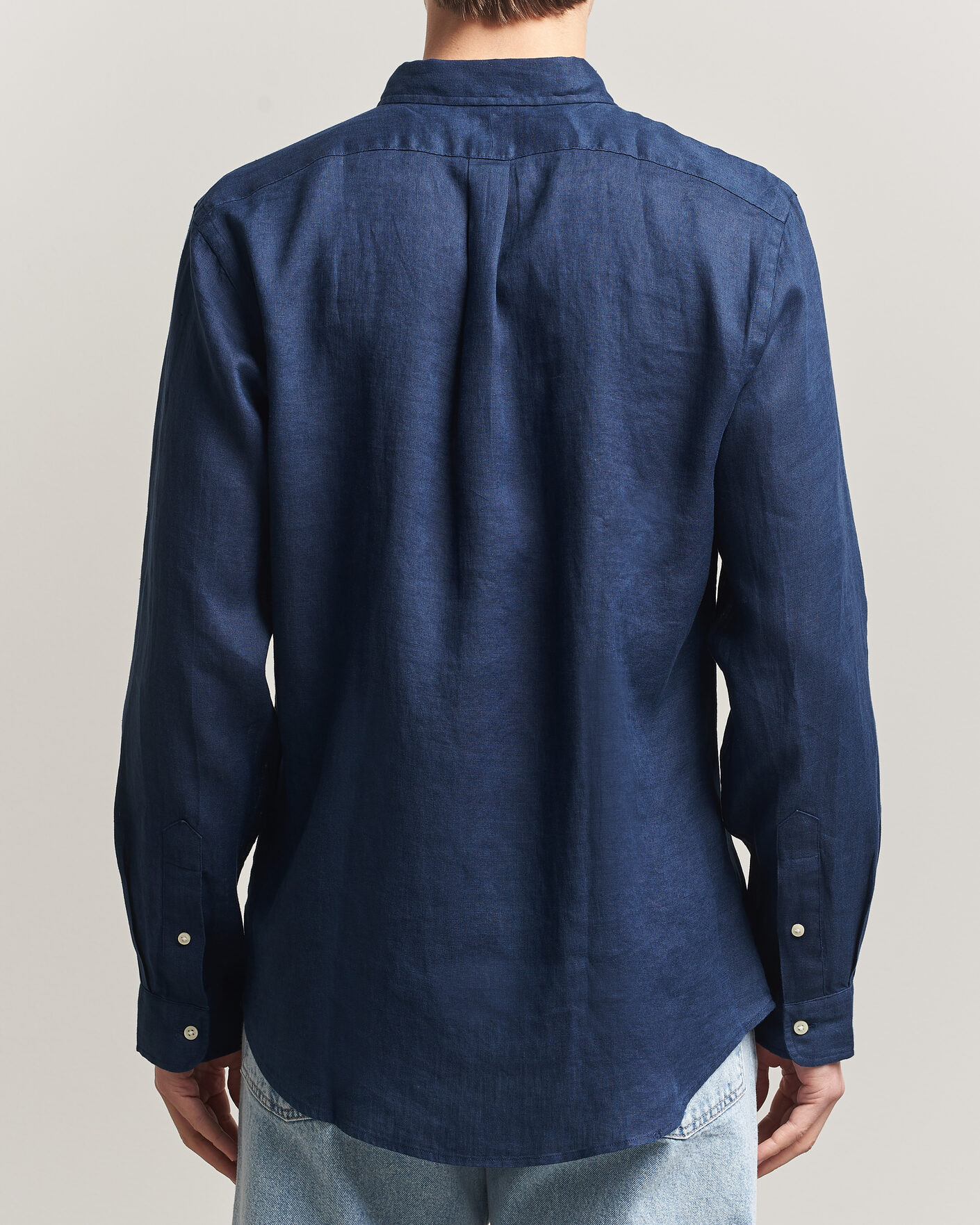 Mies | Kauluspaidat | Polo Ralph Lauren | Slim Fit Linen Shirt Newport Navy