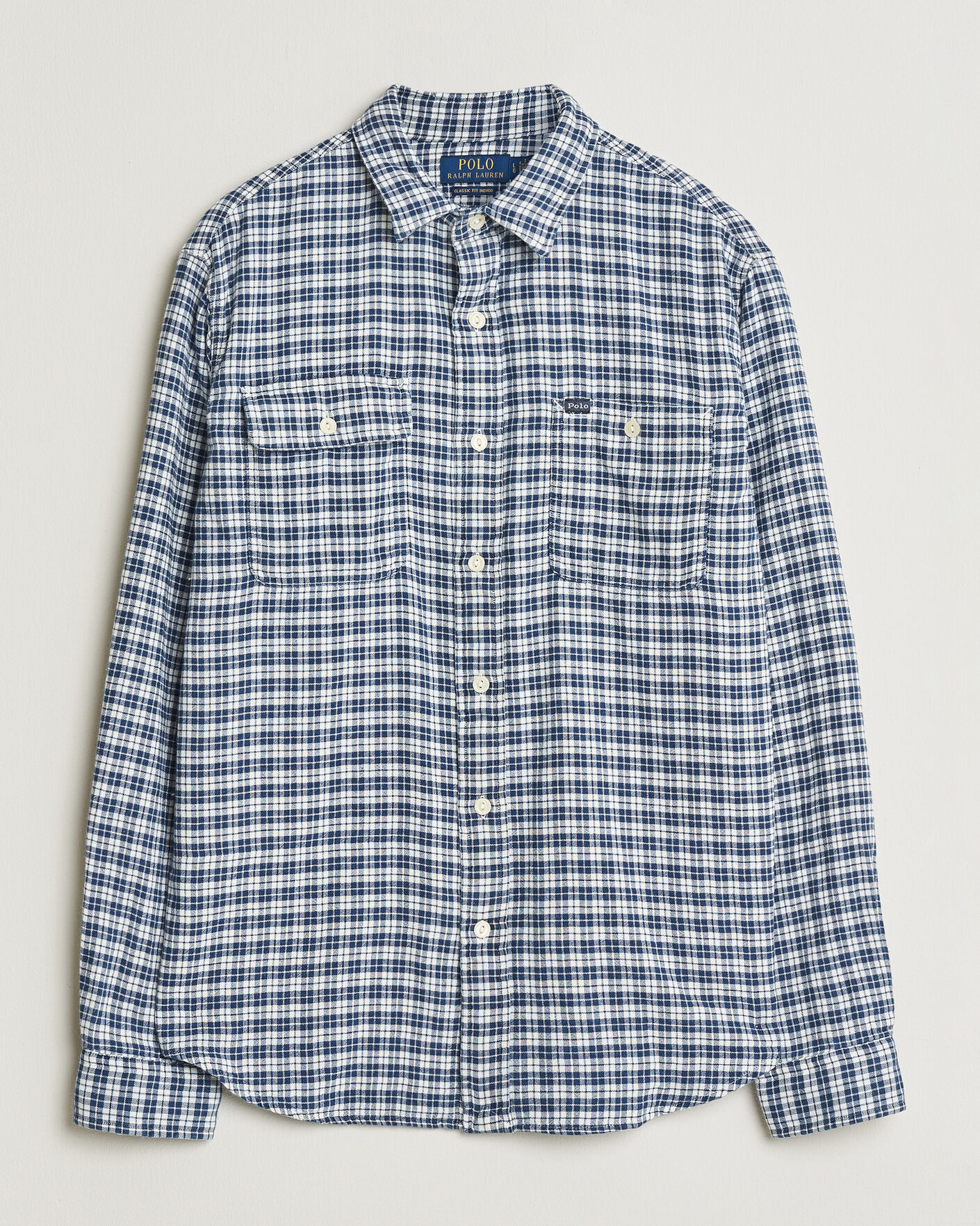 Mies | Kauluspaidat | Polo Ralph Lauren | Double Faced Oxford Shirt Dark Indigo Cream