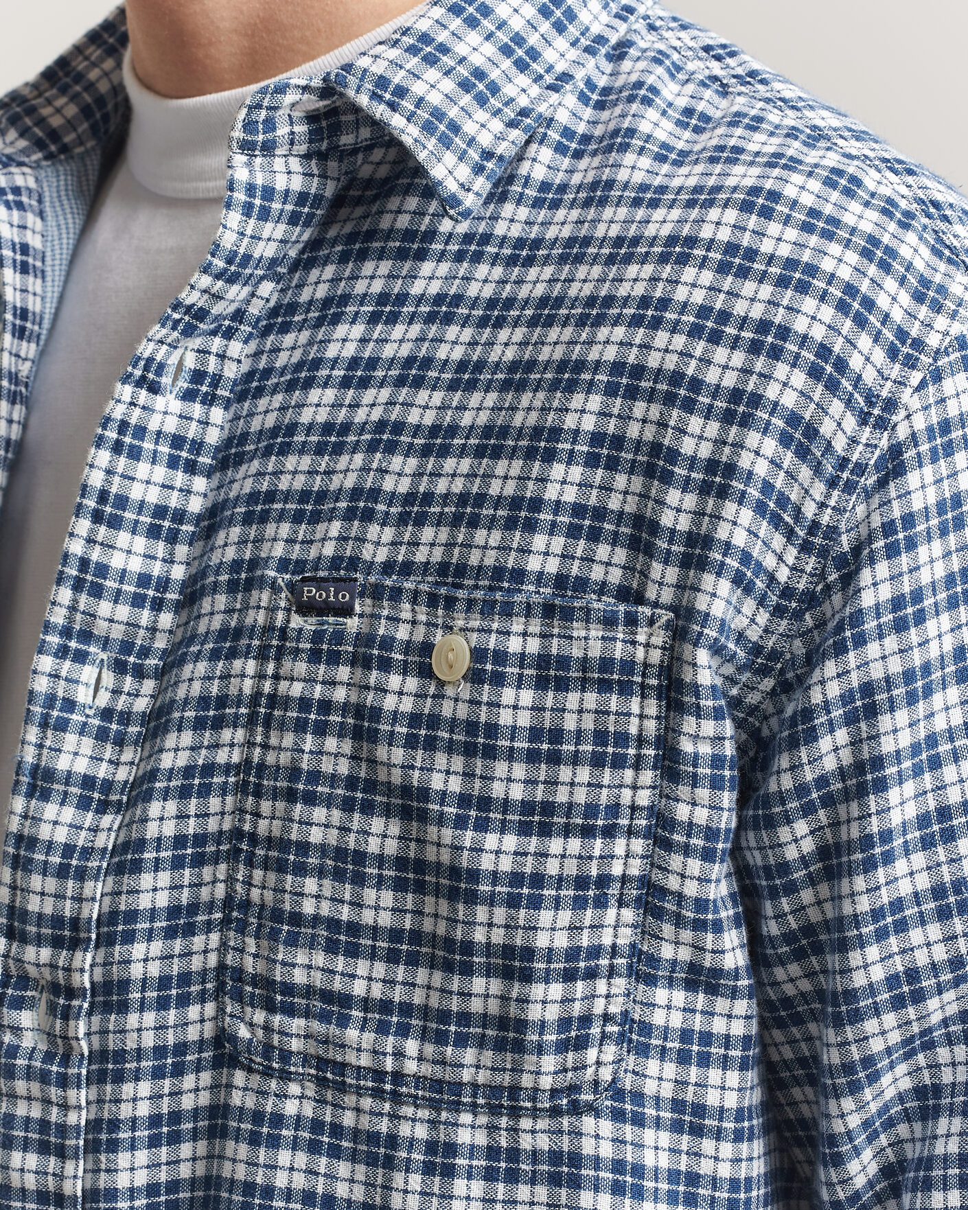 Mies | Kauluspaidat | Polo Ralph Lauren | Double Faced Oxford Shirt Dark Indigo Cream