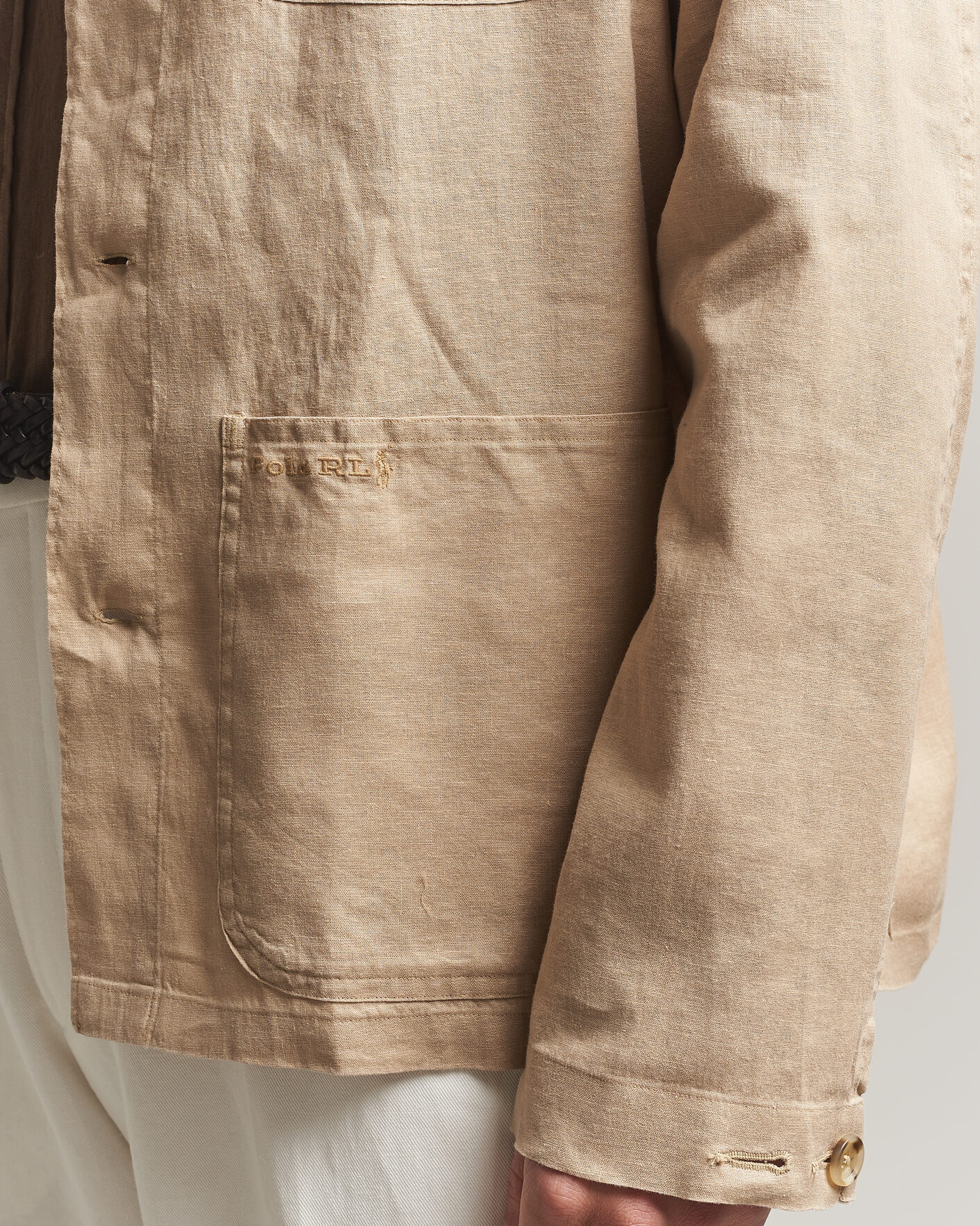 Mies | Kauluspaidat | Polo Ralph Lauren | Stretch Linen Overshirt Coastal Beige
