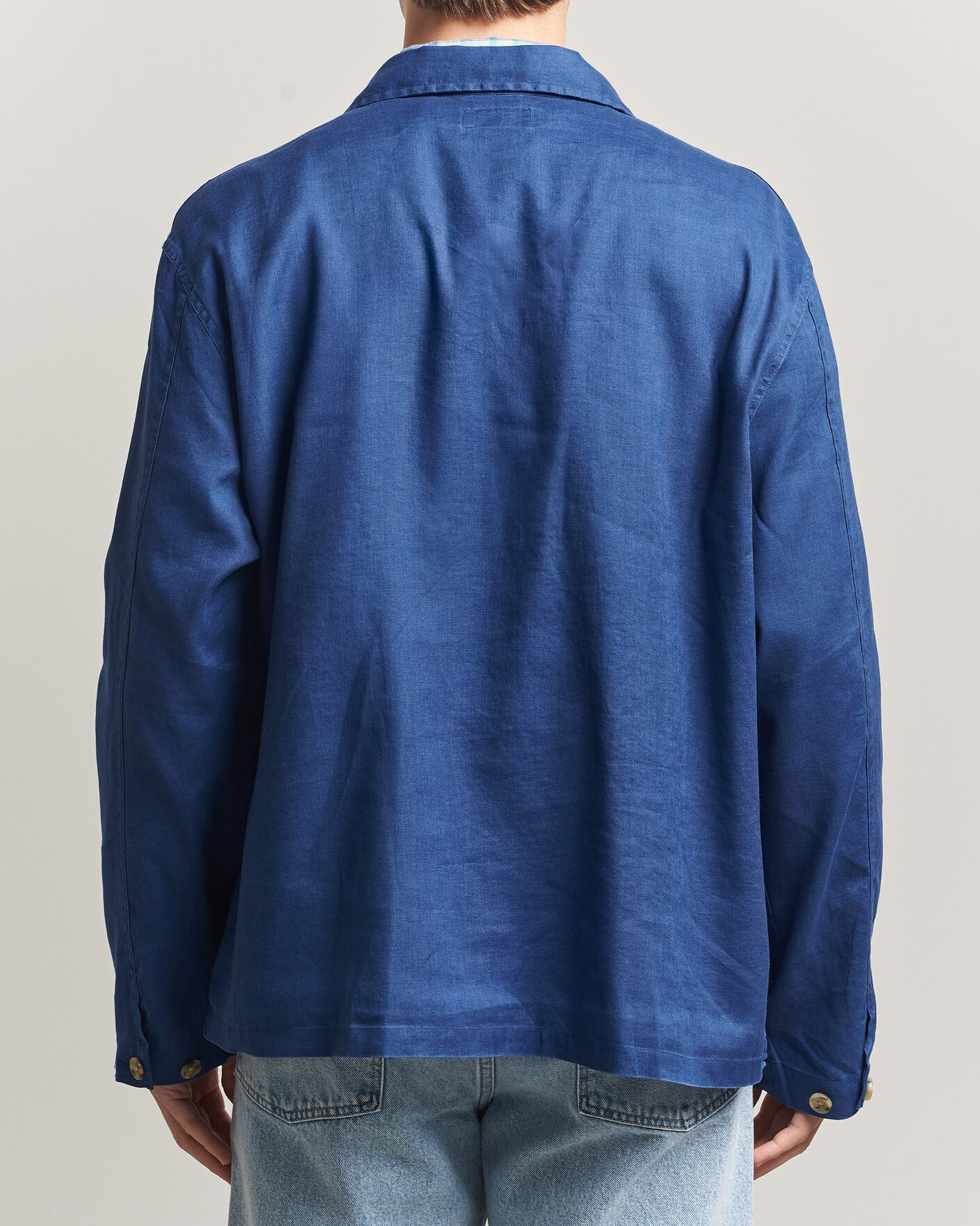 Mies | Kauluspaidat | Polo Ralph Lauren | Stretch Linen Overshirt Annapolis Blue