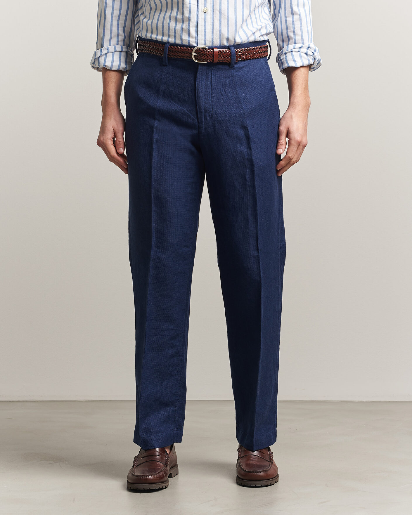 Mies | Housut | Polo Ralph Lauren | Cotton Linen Pants Newport Navy