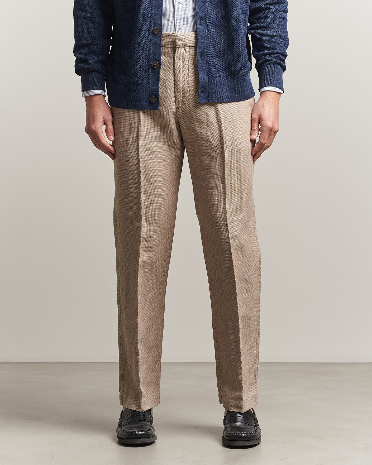 Mies | Housut | Polo Ralph Lauren | Cotton Linen Pants Madison Tan Stone Grey