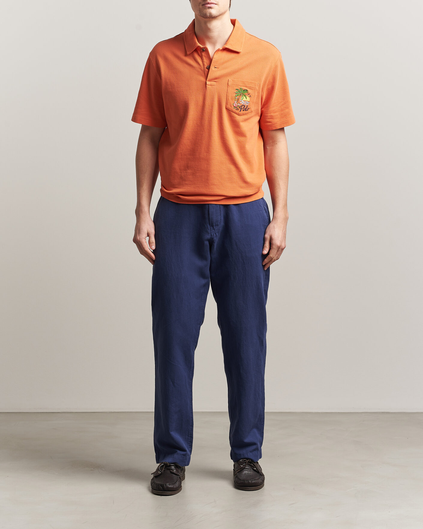 Mies | Housut | Polo Ralph Lauren | Linen Cotton Pants New Classic Navy