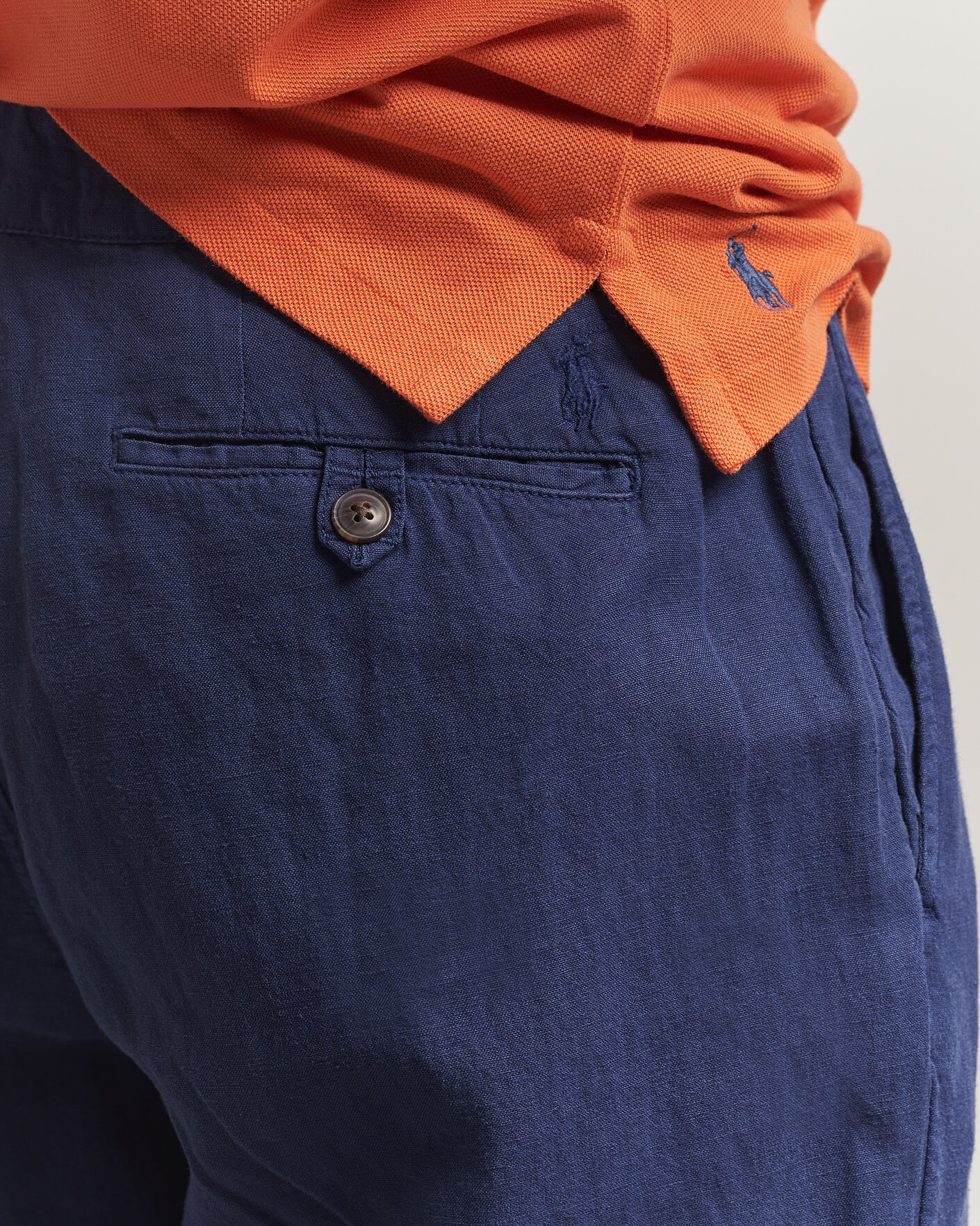 Mies | Housut | Polo Ralph Lauren | Linen Cotton Pants New Classic Navy