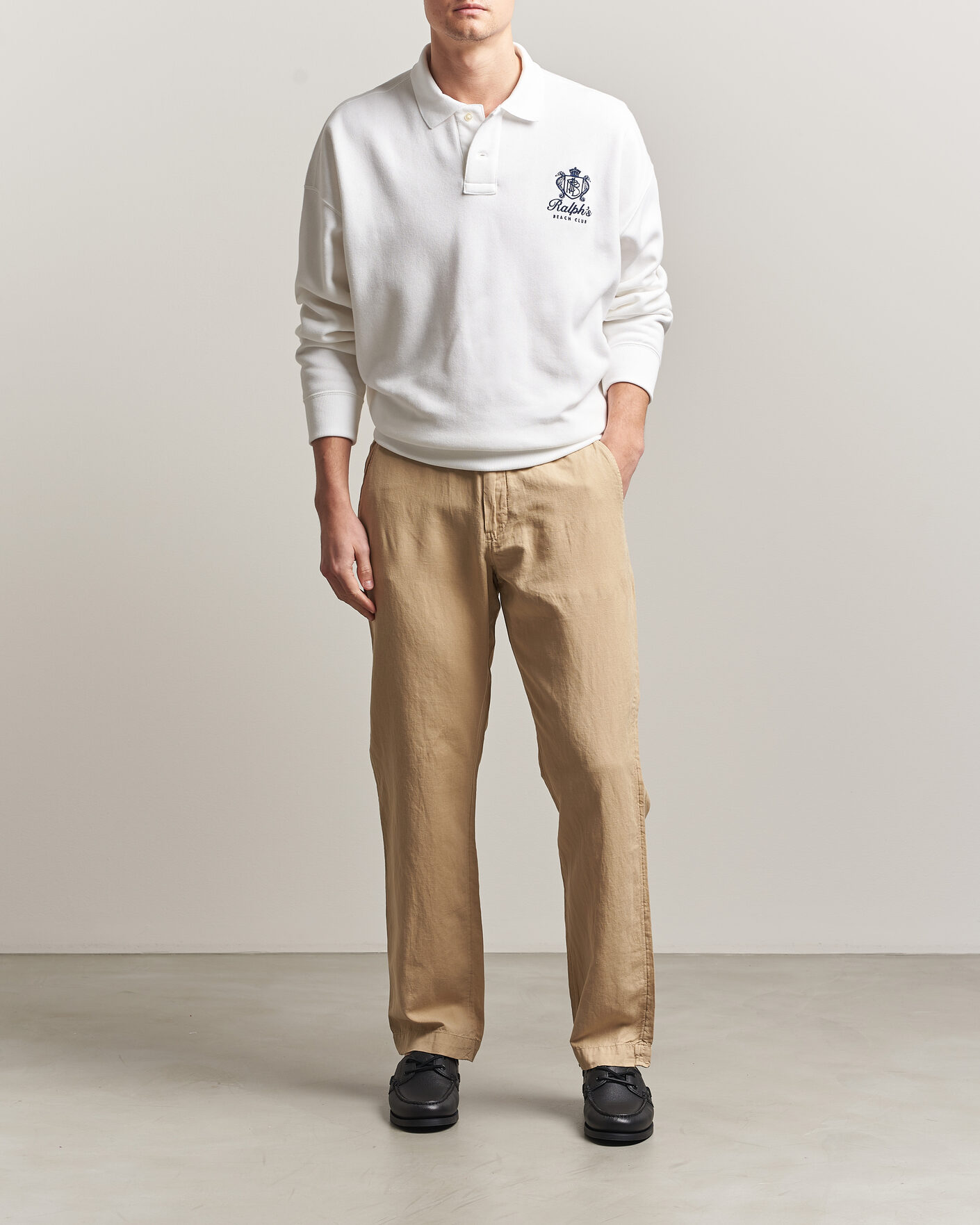 Mies | Housut | Polo Ralph Lauren | Linen Cotton Pants Coastal Beige