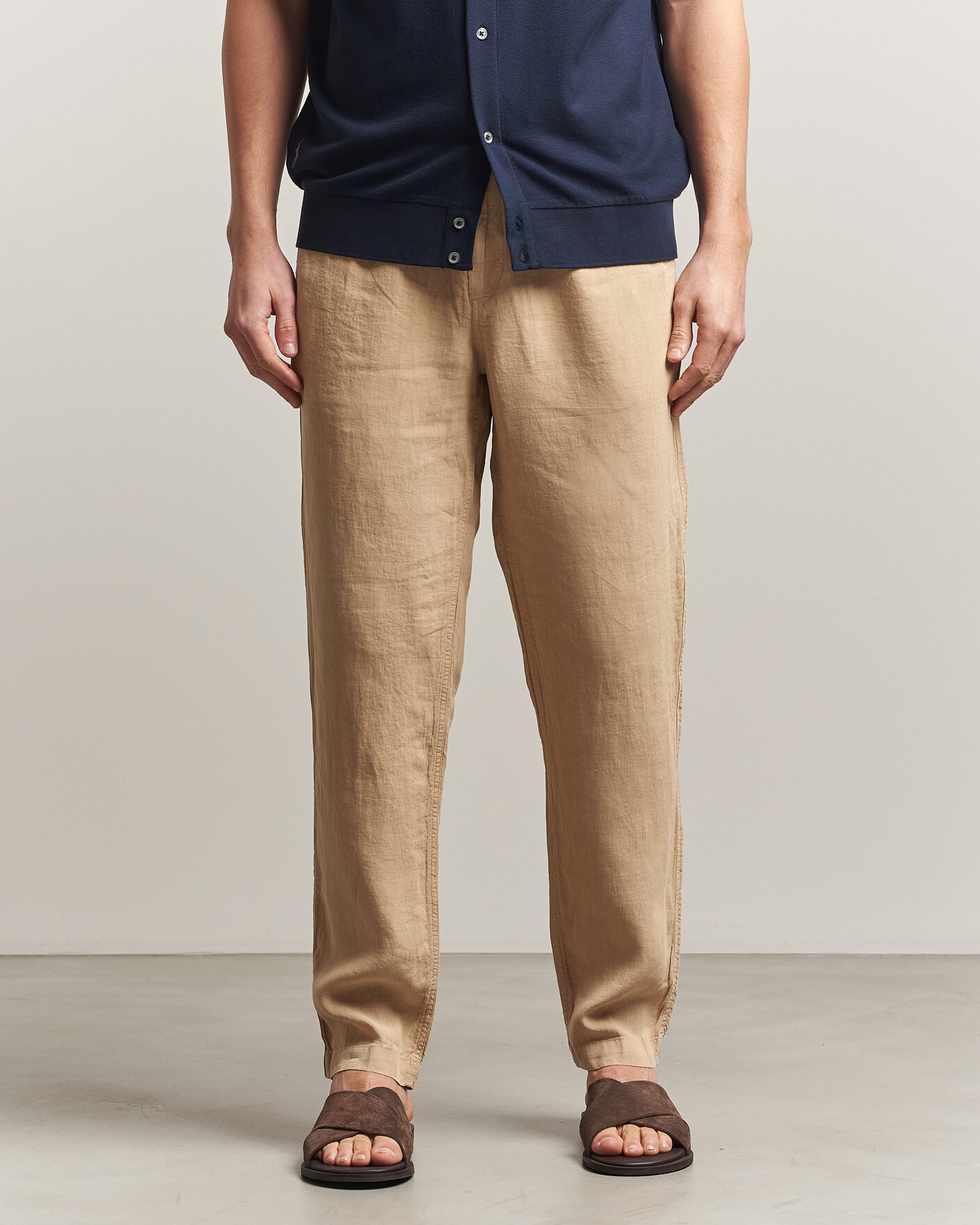 Mies | Housut | Polo Ralph Lauren | Prepster Linen Trousers Classic Khaki