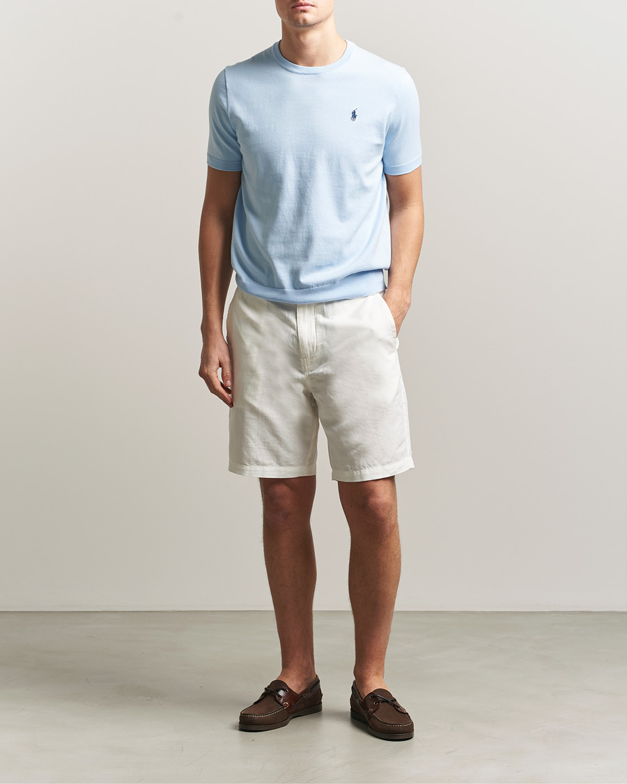 Mies | Shortsit | Polo Ralph Lauren | Cotton/Linen Shorts Deckwash White