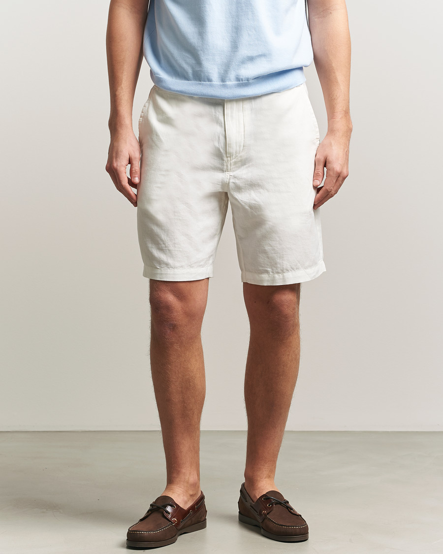 Mies | Shortsit | Polo Ralph Lauren | Cotton/Linen Shorts Deckwash White