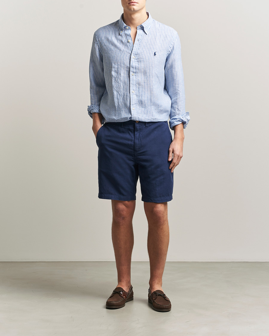 Mies | Shortsit | Polo Ralph Lauren | Cotton/Linen Shorts Spring Navy