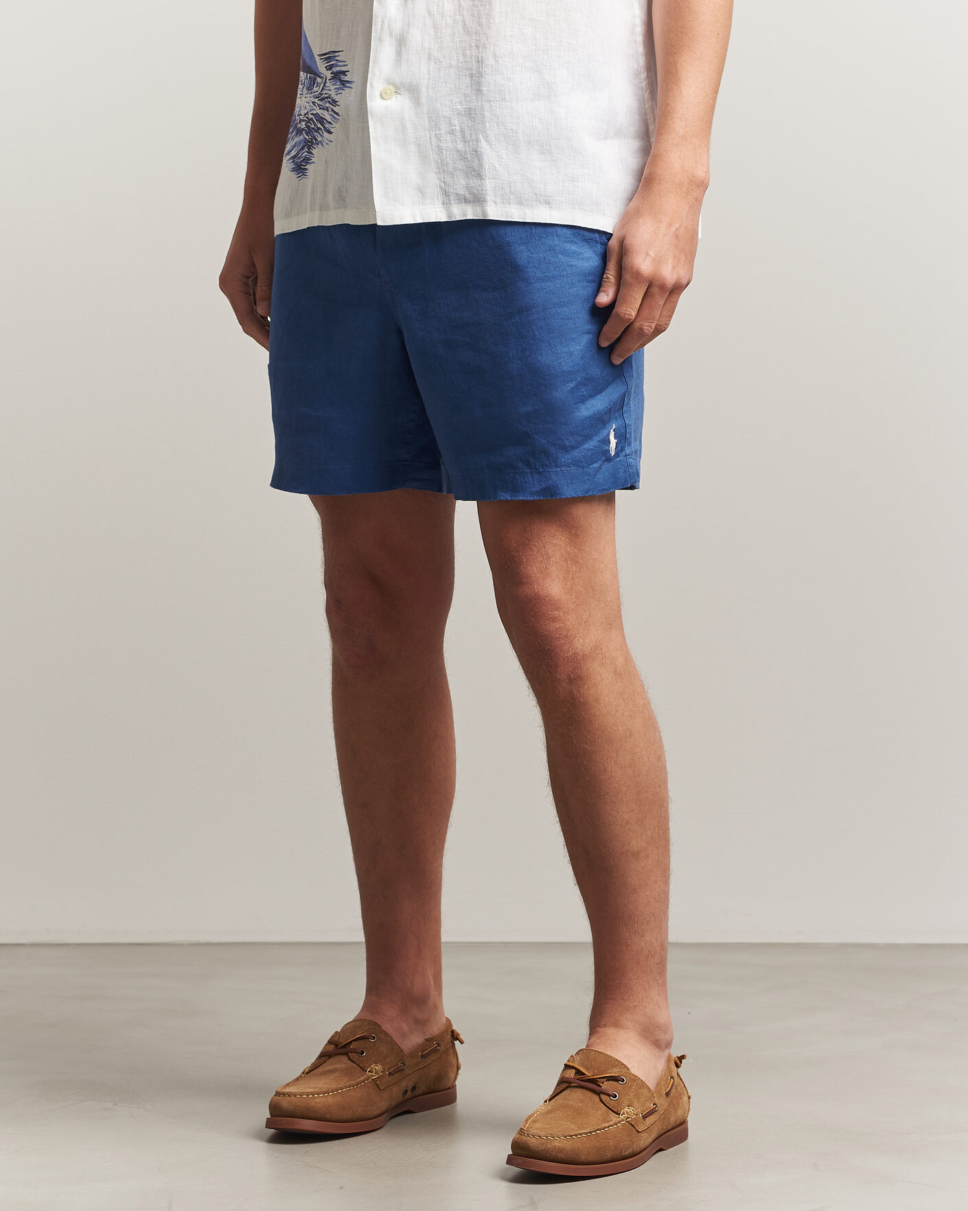 Mies | Shortsit | Polo Ralph Lauren | Dyed Linen Shorts Dusty Azure