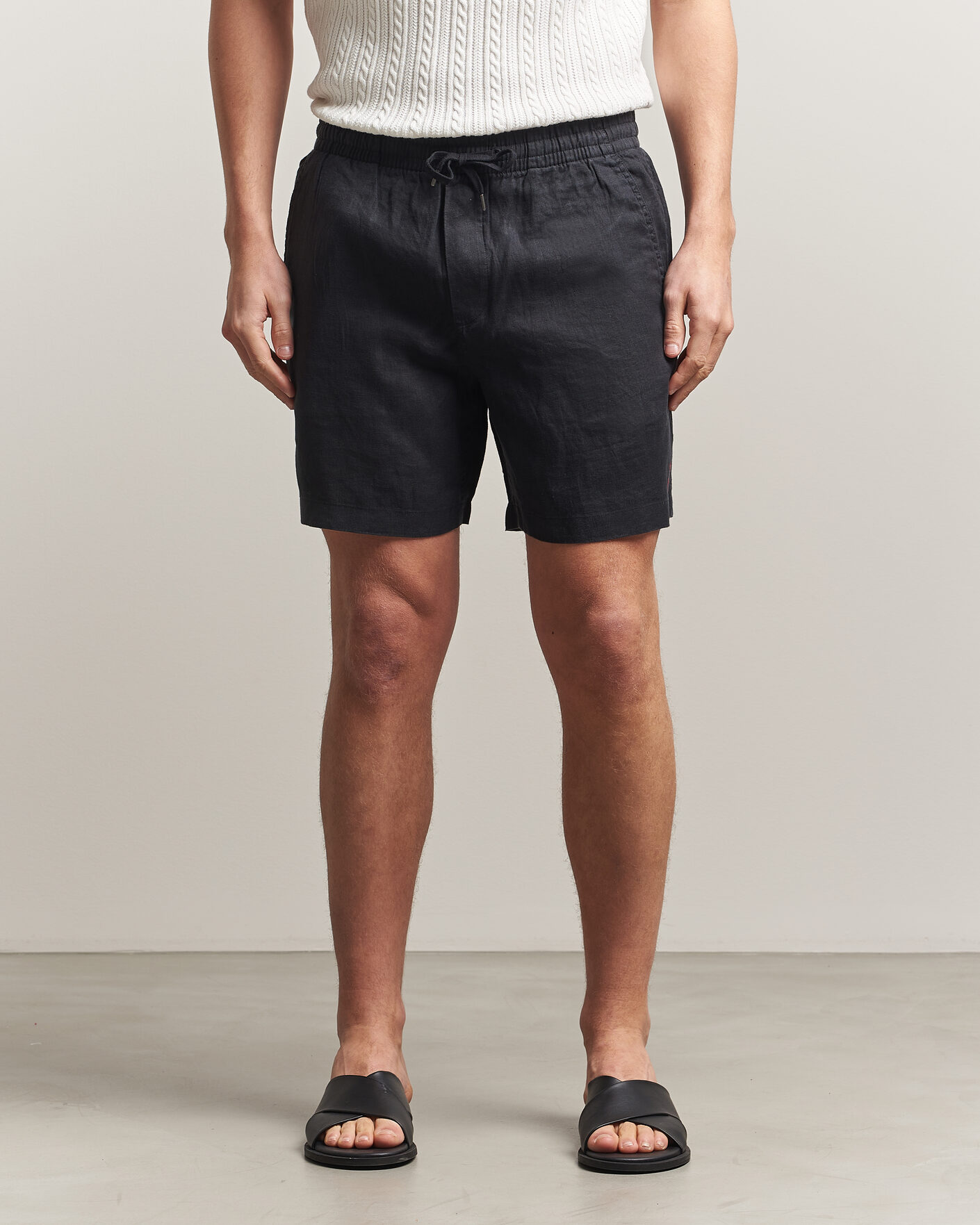 Mies | Shortsit | Polo Ralph Lauren | Dyed Linen Shorts Polo Black