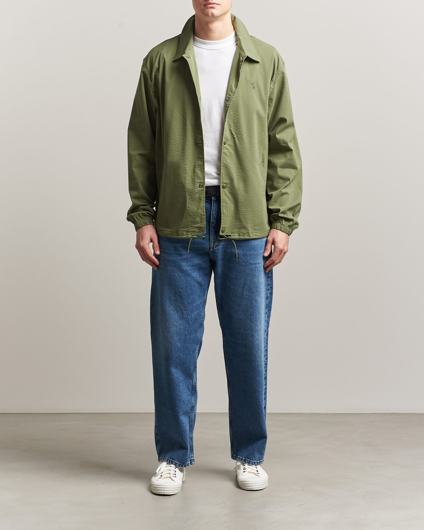 Mies | Takit | Polo Ralph Lauren | Seersucker Windbreaker Jacket Supply Olive