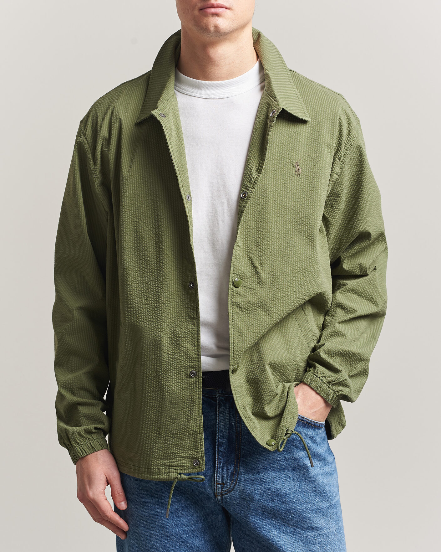 Mies | Takit | Polo Ralph Lauren | Seersucker Windbreaker Jacket Supply Olive